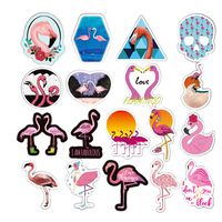 Cute Girl Pink Flamingo Laptop Stickers50pcs, Lovely Trendy Kids/Teen Vinyl Computer Waterproof Water Bottles Skateboard Luggage Decal Graffiti Patches Decal