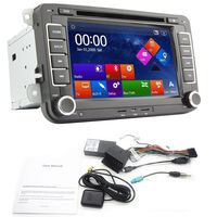 7" 2 Din Touch Screen Car DVD Player for Jetta Golf 5 6 Skoda Passat Caddy T5 Seat with Can-bus,Bluetooth,GPS,iPod-Input,RDS,Radio,ATV+8gb Kudos Map Card