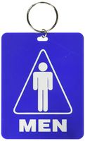 Lucky Line Restroom Tag with Ring, Men's , 1 Per Pack (53101)