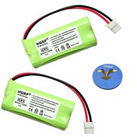 HQRP Phone Battery 2-Pack for ATT Lucent CL84102 CL84152 CL84202 CL84252 CL84342 Cordless Telephone + Coaster