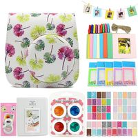 QUEEN3C Ginkgo biloba Accessories Kit for Fujifilm Instax Mini 9 Instant Camera, with Camera Case + Album + Filters & More Accessories for Fujifilm Mini 9 8 8 Camera. (Bundle, Ginkgo biloba)