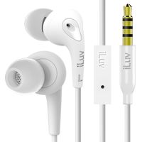 iLuv Bubblegum 3, High End Sound Quality with Noise Isolation, Sweat Proof, Ergonomic Angled Ear Tip, Hands-Free, and Soft Touch Rubber-Coating for iPhone, Smartphones, and Tablets (3rd Generation)