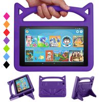 All-New F ir e HD 8 Case,F ir e HD 8 Kids Case,SNOW Shock Proof Protective Cover Case for F ir e HD 8 Tablet (6th Gen,2016 Release & 7th Gen,2017 Release & 8th Gen,2018 Release) Grape Purple