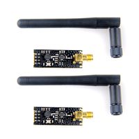 MakerFocus 2pcs NRF24L01+PA+LNA Wireless Transceiver RF Transceiver Module 2.4G 1100m with Antenna in Antistatic Foam Compatible Arduino