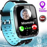 Kids Smart Watch Phone IP67 Waterproof Smartwatch GPS Tracker Girls Boys Ages 3-12 1.44" Touch Screen Wrist Watch with 2 Way Call SOS Alarm Game Camera Flashlight Voice Chat Christmas Birthday Gift