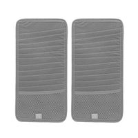 uxcell 2Pcs Gray Rectangle Shaped Car CD DVD Sun Visor Car Storage Organizer Holder