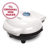 Dash Mini Maker: The Mini Waffle Maker Machine for Individual Waffles, Paninis, Hash browns, & other on the go Breakfast, Lunch, or Snacks - White