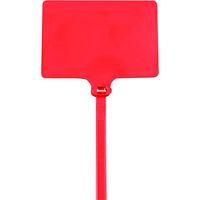 BOX USA BCTID84 Identification Cable Ties, 120#, 9", Red (Pack of 100)