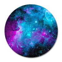 Galaxy Round Mouse Pad by Smooffly,Blue Purple Galaxy Customized Round Non-Slip Rubber Mousepad Gaming Mouse Pad 7.87"X7.87" inch