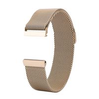 fosa Stainless Steel Watch Band Adjustable Replacement Accessories Strap with Magnet Clasp for Fitbit Versa Women Men (6.3'-8.3')(Vintage Gold)