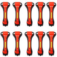Iron Eagle Vehicle Safety Hammer, Car Escape Tool Seatbelt Cutter with Light Reflective Tape,Portable Emergency Life-Saving Hammer Tool Glass Window Punch Breaker (10 Pcs)