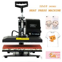 Nurxiovo 12x10 in Heat Press Machine,360 Degree Swing Away Commercial Heat Transfer Machine,Hot Pressing Vinyl Digital Sublimation for T-Shirt,Hat,Mouse Pad,Phone Case,Cotton,Bags,Tablecloth