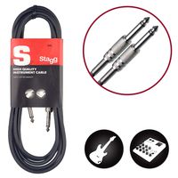 Stagg 1.5m Phone to Phone Plug Instrument Cable
