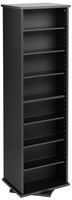 Prepac Two-Sided Spinning Tower Storage Cabinet, Black