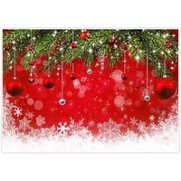 Allenjoy 10x8ft Fabric Snowflake Christmas Backdrop for Winter New Year Photography Family Party Birthday Supplies Glitter Bokeh Sparkle Red Merry Background Baby Shower Decorations Photo Booth Props
