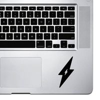StickAny Palm Series Lightning Bolt Sticker for MacBook Pro, Chromebook, and Laptops (Black)