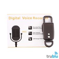 Mini Digital Voice Recorder Keychain - Voice Activated Audio Recorder | Rechargeable | Dictaphone |Digital Recorder for Lectures Meetings Interviews Music (Black, 8GB)