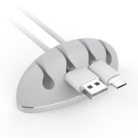 hapurs Cable Clip Cable Organizer, Wires Cord Management System for Your Messy Wires, Desktop Cord Cable Holder to Keep Your Desk Tidy and Organized (Gray)