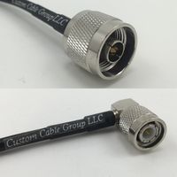 3 feet RFC195 KSR195 N MALE to TNC Male Angle Pigtail Jumper RF coaxial cable 50ohm High Quality Quick USA Shipping