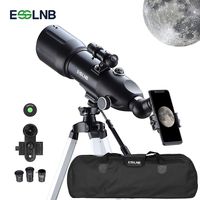 ESSLNB Telescopes for Adults Kids Astronomy Beginners 80mm Astronomy Telescopes with 10X Phone Mount Refractor Telescope Tripod and Case