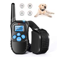 Runpettee Dog Training Collar Rechargeable Rainproof 330 yd Remote Dog Training Shock Collar -Vibration, Shock and Tone with Backlight LCD,Vibra Shock Electronic Collar