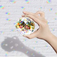 Clear Cut Crystal Suncatcher Ball Prisms Glass Sphere Faceted Gazing Ball for Window, Sun Catchers (60mm /2.4in)