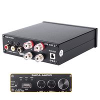 TDA7498E 2 Channel Stereo Audio Amplifier Receiver, Ansten 2.0CH Bluetooth 5.0 Mini Hi-Fi Class D Integrated Amp for Home Desktop Speakers 160W x 2 with Bass Treble and USB Port