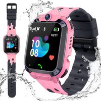Kids Waterproof Smart Watch Phone - 1.4" Touch Screen Kids Wrist Watch with Call SOS Voice Chat Camera Alarm Learning Games Toy Childrens Day Gifts for Boys Girls Age 4-12