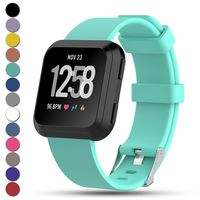 Ysang for Fitbit Versa Strap, Classic Adjustable Replacement Soft Silicone Sport Wristband Strap for Fitbit Versa Smartwatch, Large/Small