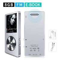 MYMAHDI 8GB Portable MP3 Player(Expandable Up to 128GB), Music Player/One-Key Voice Recorder/FM Radio 70 Hours Playback with External Speaker HD Headphone, Silver