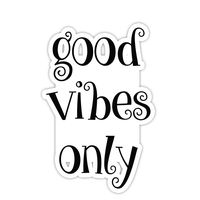 Good Vibes Only Inspirational Quote Stickers - 2 Pack - Laptop Stickers - 2.5" x 2.5" Vinyl Decal - Laptop, Phone, Tablet Vinyl Decal Sticker (2 Pack)
