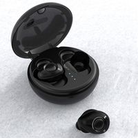TWS Wireless Earbuds Bluetooth 5.0 Headset Sweatproof in-Ear Built-in Mic Headphones for Sport Noise Canceling Binaural Earphone with Charging Case HiFi Stereo Bass Rhythm Dual Microphone (Black)