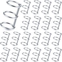 20 Pieces 3 Ring Metal Loose Leaf Binders Book Rings Snap Split Hinged with 20 mm Inner Diameter for DIY Travel Diary, Photo Album, Binding Spines Combs (Silver)