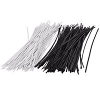 Sunmns 200 Piece Metallic Twist Cable Cord Wire Ties Reusable Fastening (6 Inch, Black and White)