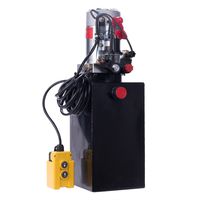 CO-Z Hydraulic Pump for Car Lift, Double Acting Hydraulic Power Unit for Dump Truck Dump Trailer with Steel Reservoir, Double Hydraulic Cylinder of 12V Power Supply & 10 Quart