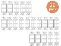 Tricom Quickport Decora Wall Plate Keystone Insert (20 Pack, 4 Ports)