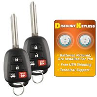 Discount Keyless Keyless Entry Remote Uncut Car Igntion Key Compatible with HYQ12BDM H Chip (2 Pack)