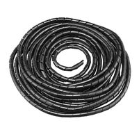 uxcell 6mm Flexible Spiral Tube Cable Wire Wrap Computer Manage Cord 14M Length Black