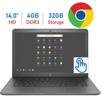 2019 Newest Flagship HP 14-inch HD SVA Touchscreen Chromebook Laptop, Intel Celeron N3350 Up to 2.4GHz 4GB DDR4 32GB eMMC 802.11ac WiFi Bluetooth USB 3.1 Type-C Webcam Chrome OS Add Extra Storage