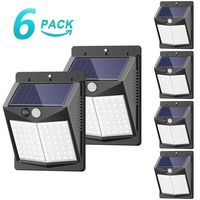Solar Lights Outdoor, [6 Pack/3 Modes/50LED] SEZAC Motion Sensor Security Lights Solar Security Lights IP 65 Wireless Waterproof Outdoor Lights for Garden Patio Yard Deck Garage Fence Pool