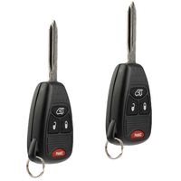 Car Key Fob Keyless Entry Remote fits Chrysler 200 300 300c PT Cruiser Sebring/Dodge Avenger Charger/Jeep Commander Grand Cherokee Liberty (OHT692427AA), Set of 2