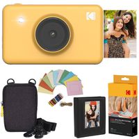 Kodak Mini Shot Instant Camera (Yellow) Deluxe Bundle + Paper (20 Sheets) + Deluxe Case + Photo Album + Hanging Frames B07JWK3DG9