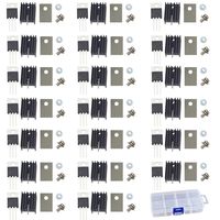 Makeronics 20 pcs IRFZ44N Insulator and Mounting kit with TO-220 Heatsink,Insulator rubberized silicone Washer and Bushing | N-Channel MOSFET Transistor | International Rectifier Power 49 A 55 V,3-Pin