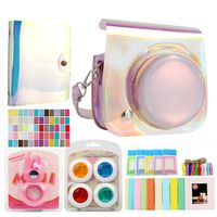 QUEEN3C Aurora Bright Accessories Kit for Fujifilm Instax Mini 9 Instant Camera, with Camera Case + Album + Filters & More Accessories for Fujifilm Mini 9 8 8 Camera. (Bundle, Aurora Bright)