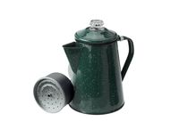 GSI Outdoors 12 Cup Enamelware Classic Percolator for Campsite, Cabin, RV, Farmhouse Kitchen, Green