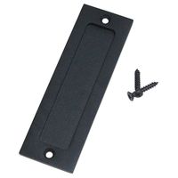 Running Black 7 inch Sliding Barn Door Finger Pull Set | Heavy Duty Modern Simple Invisible Handle| with Flat Bottom Easy to Install