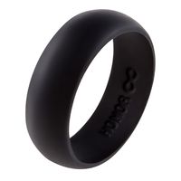 Honor Eternity Ring Men Silicone Ring Premium Grade Wedding-Bands for Active Men, Athletes, Comfortable Fit Jet Black (Jet Black, 14)