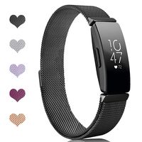 Intoval Metal Mesh Stainless Steel Magnetic Wrist Band Compatible with Fitbit Inspire HR and Fitbit Inspire Fitness Trackers for Men and Women.