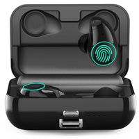 Wireless Bluetooth Earbuds,Arbily Bluetooth Earphones with 3000 mAh Charging Case,Cordless Earbuds IPX7 Waterproof True Wireless Earbuds for iPhone iOS Android,Black