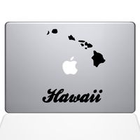 The Decal Guru Hawaii Decal Vinyl Sticker, 15" MacBook Pro (2016 & Newer Models), Black (1452-MAC-15X-BLA)